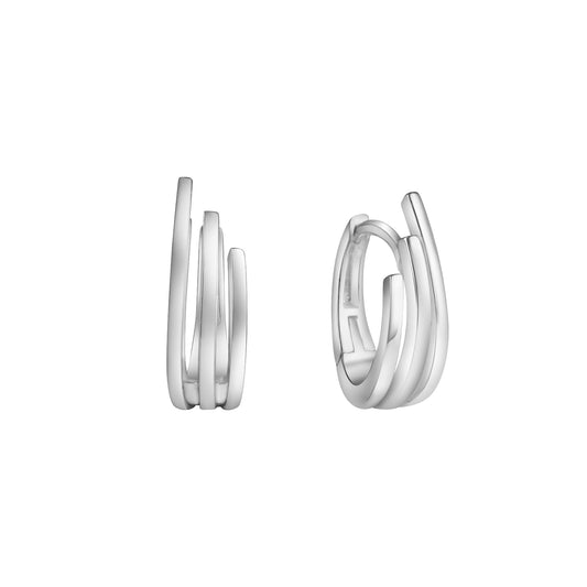 Klappcreolen 925/- Sterling Silber rhodiniert 1,3cm