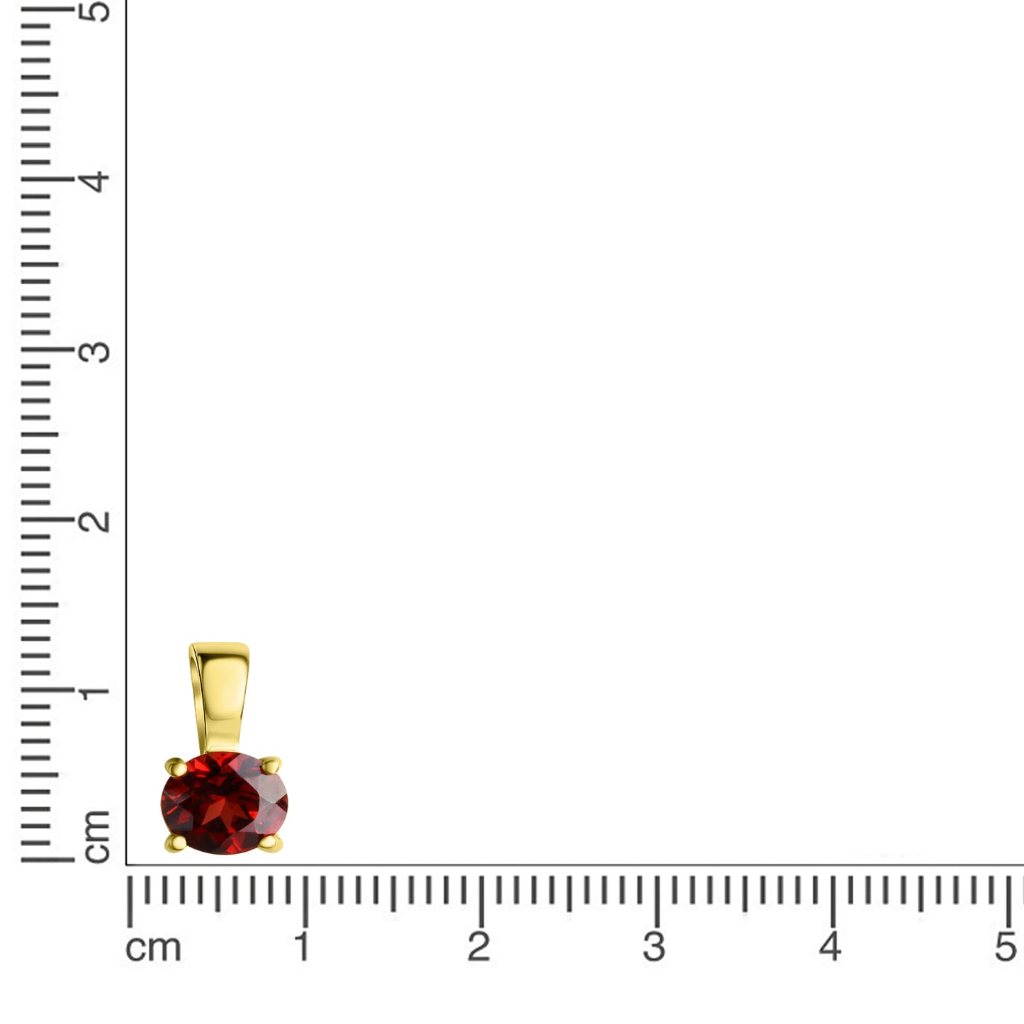 Anhänger 925/- Sterling Silber vergoldet 1,0cm Granat