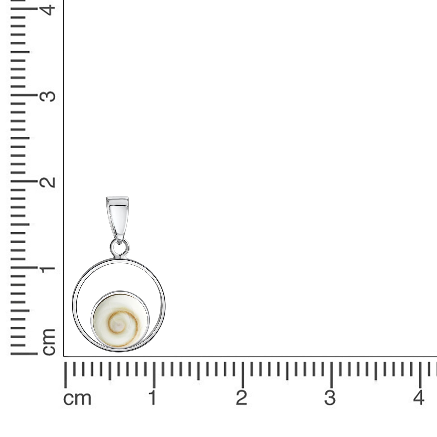 Anhänger 925/- Sterling Silber rhodiniert 2,2cm Muschel