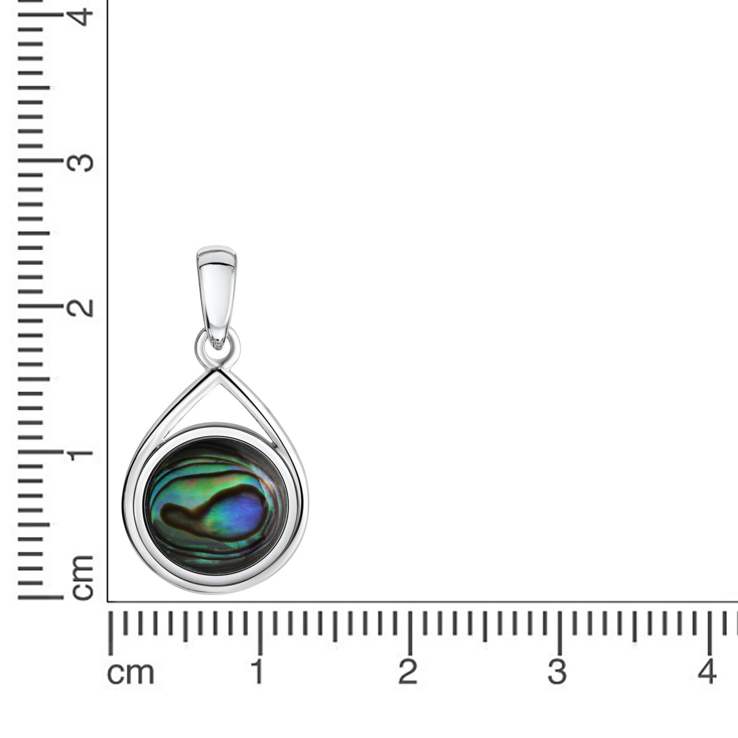 Anhänger 925/- Sterling Silber rhodiniert 2,3cm Abalone