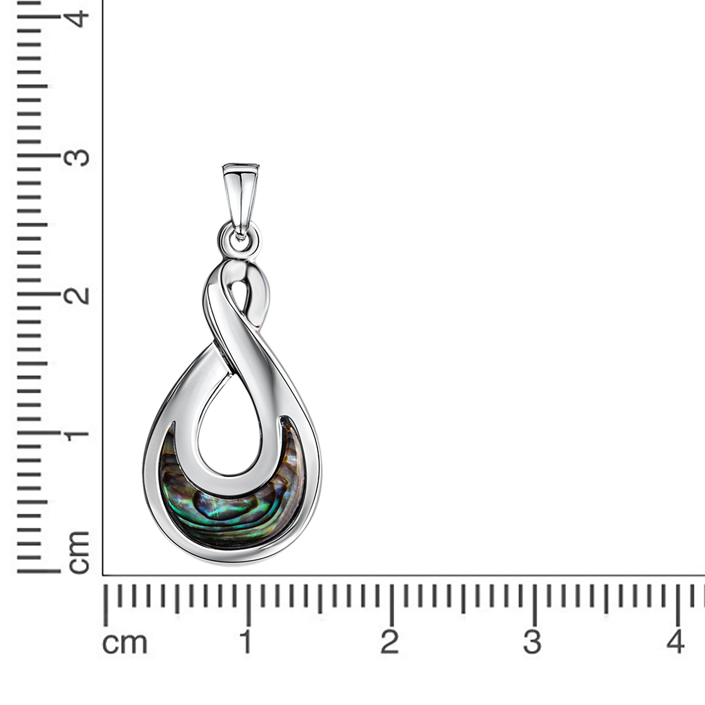 Anhänger 925/- Sterling Silber rhodiniert 3,5cm Abalone