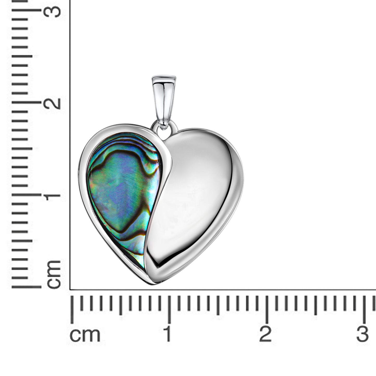 Anhänger 925/- Sterling Silber rhodiniert 2,6cm Abalone