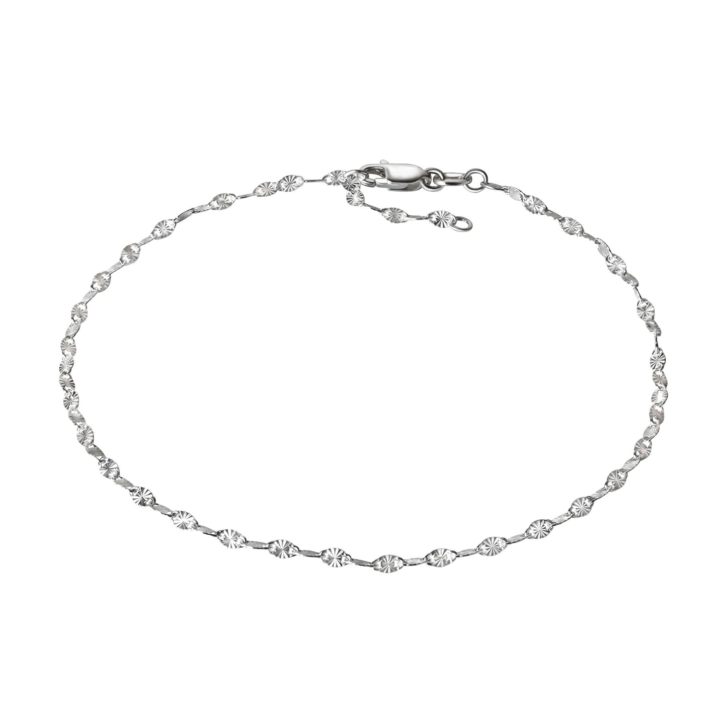 Fußkettchen Fantasiekette 925/- Sterling Silber 27,0cm