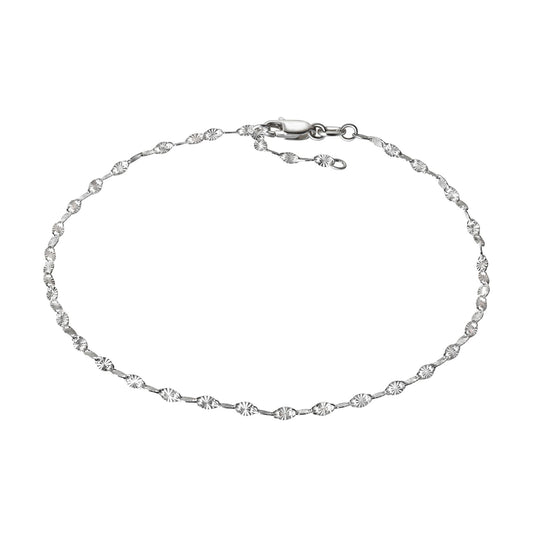 Fußkettchen Fantasiekette 925/- Sterling Silber 27,0cm
