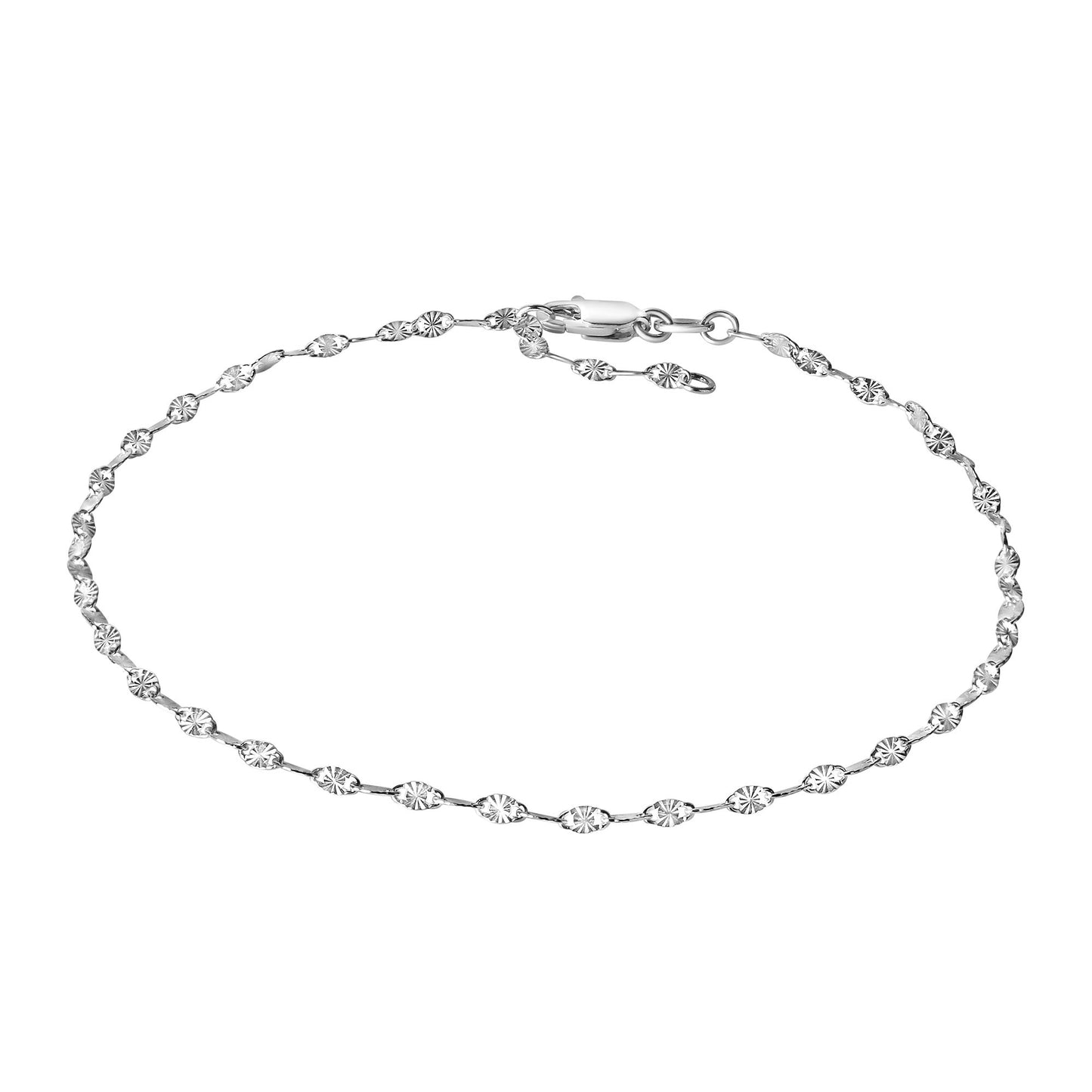 Fußkettchen Fantasiekette 925/- Sterling Silber 27,0cm