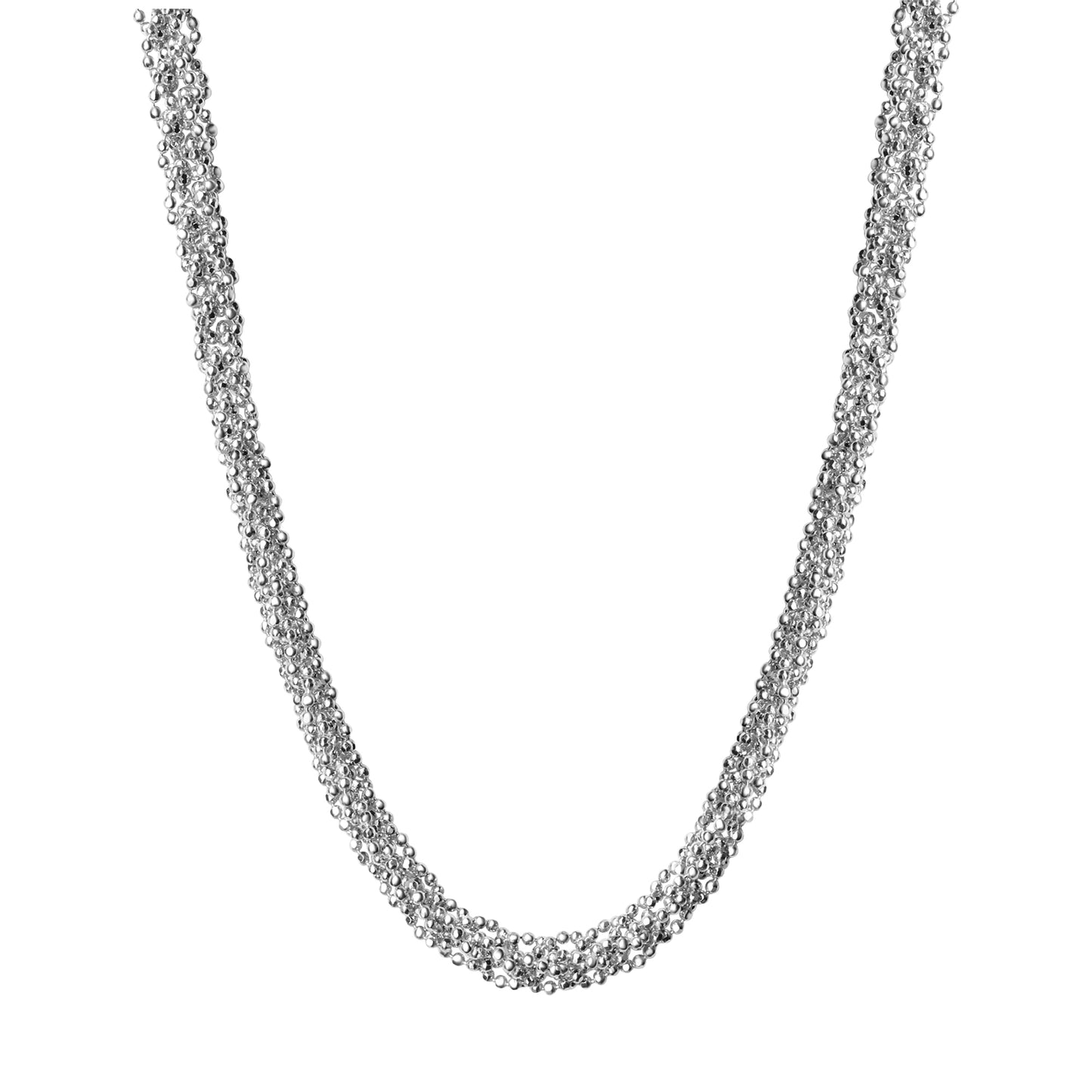 Collier Kugelkette 925/- Sterling Silber rhodiniert 46cm