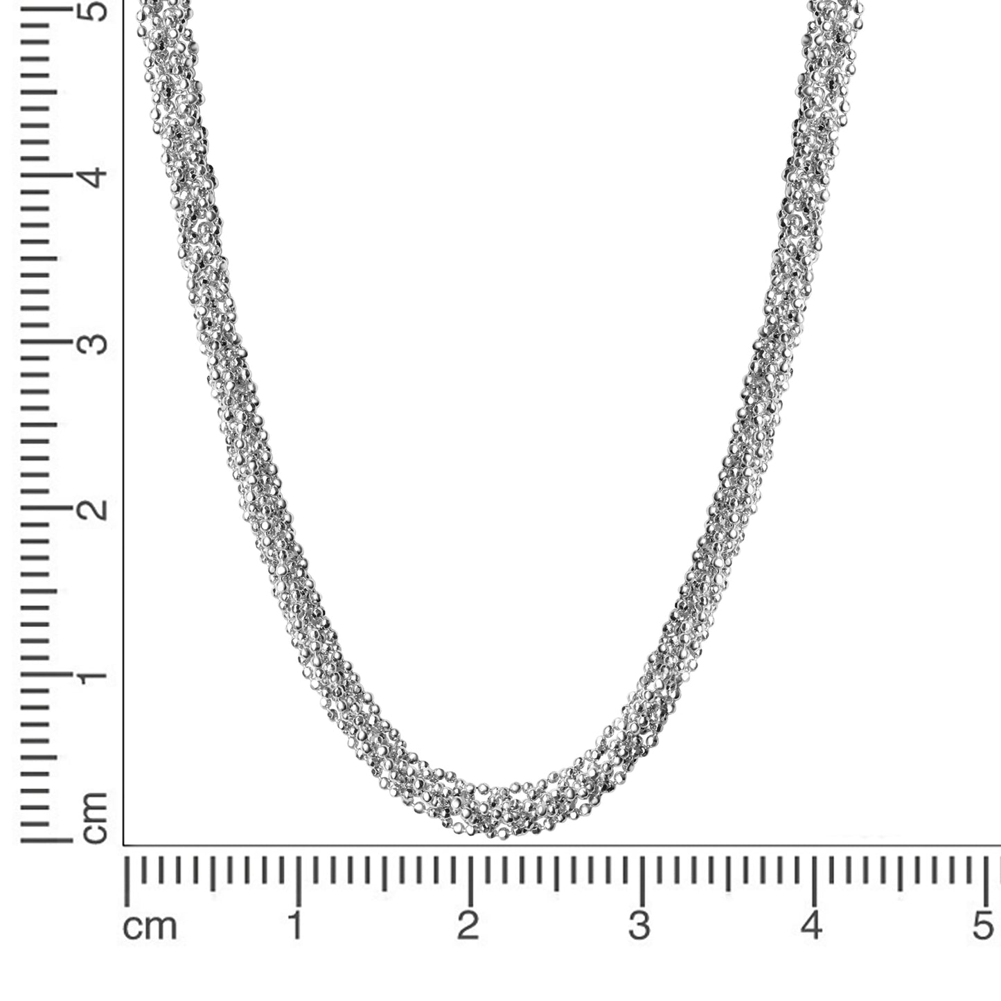 Collier Kugelkette 925/- Sterling Silber rhodiniert 46cm