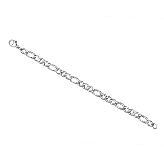 Armband Figarokette 925/- Sterling Silber versilbert 21cm