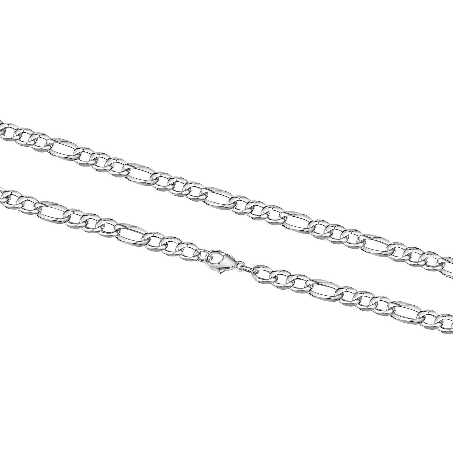 Collier Figarokette 925/- Sterling Silber versilbert 55cm