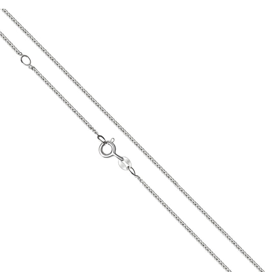 Kette Panzerkette 375/- Gold rhodiniert 45,0cm