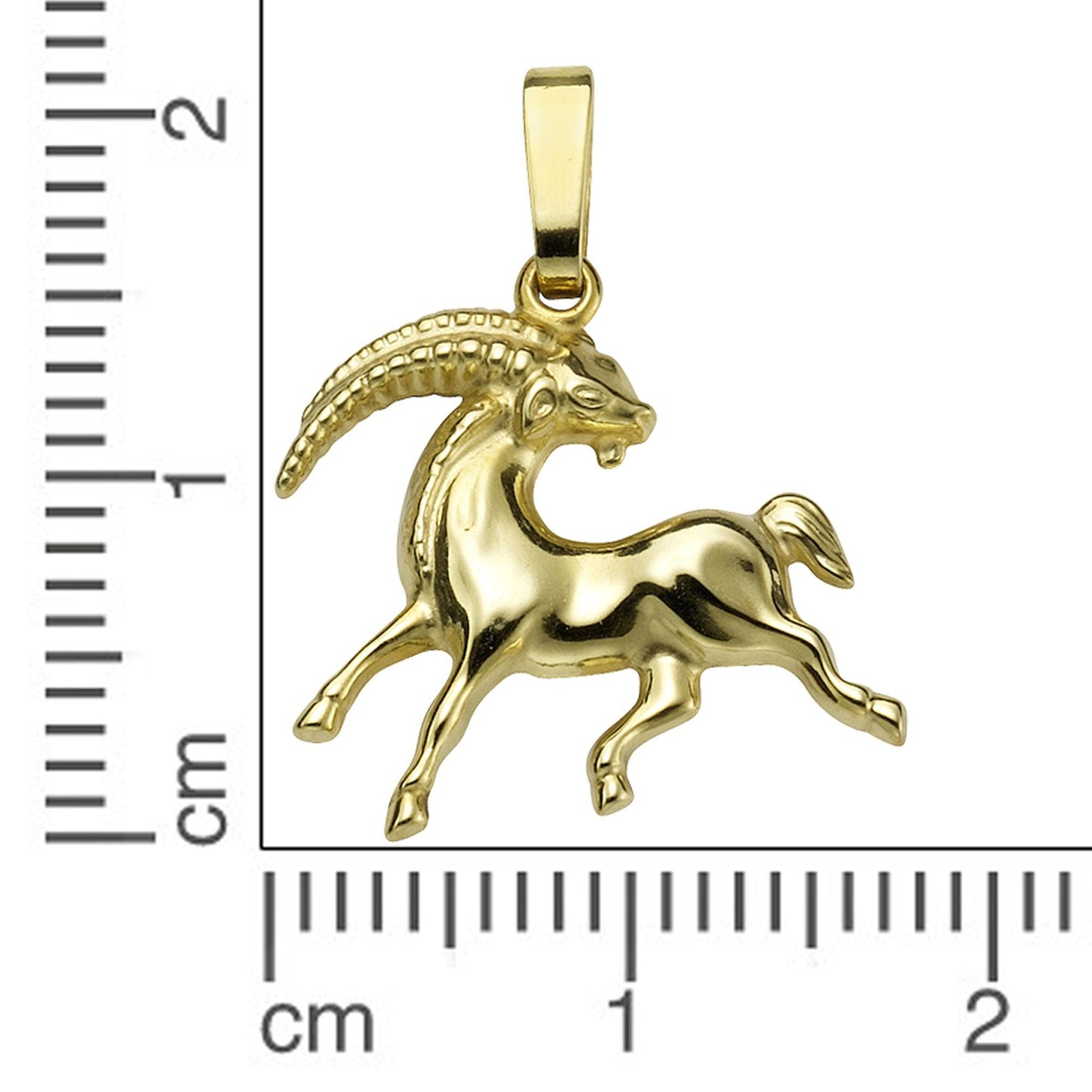 Anhänger Sternzeichen Steinbock 585/- Gold 1,8cm