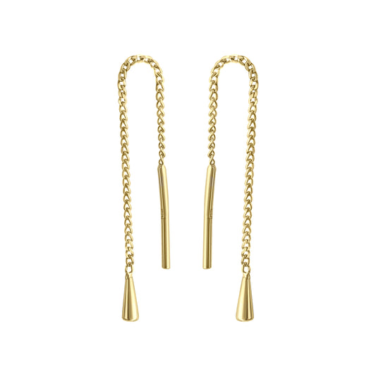 Durchzieh-Ohrringe 333/- Gold 5,8cm