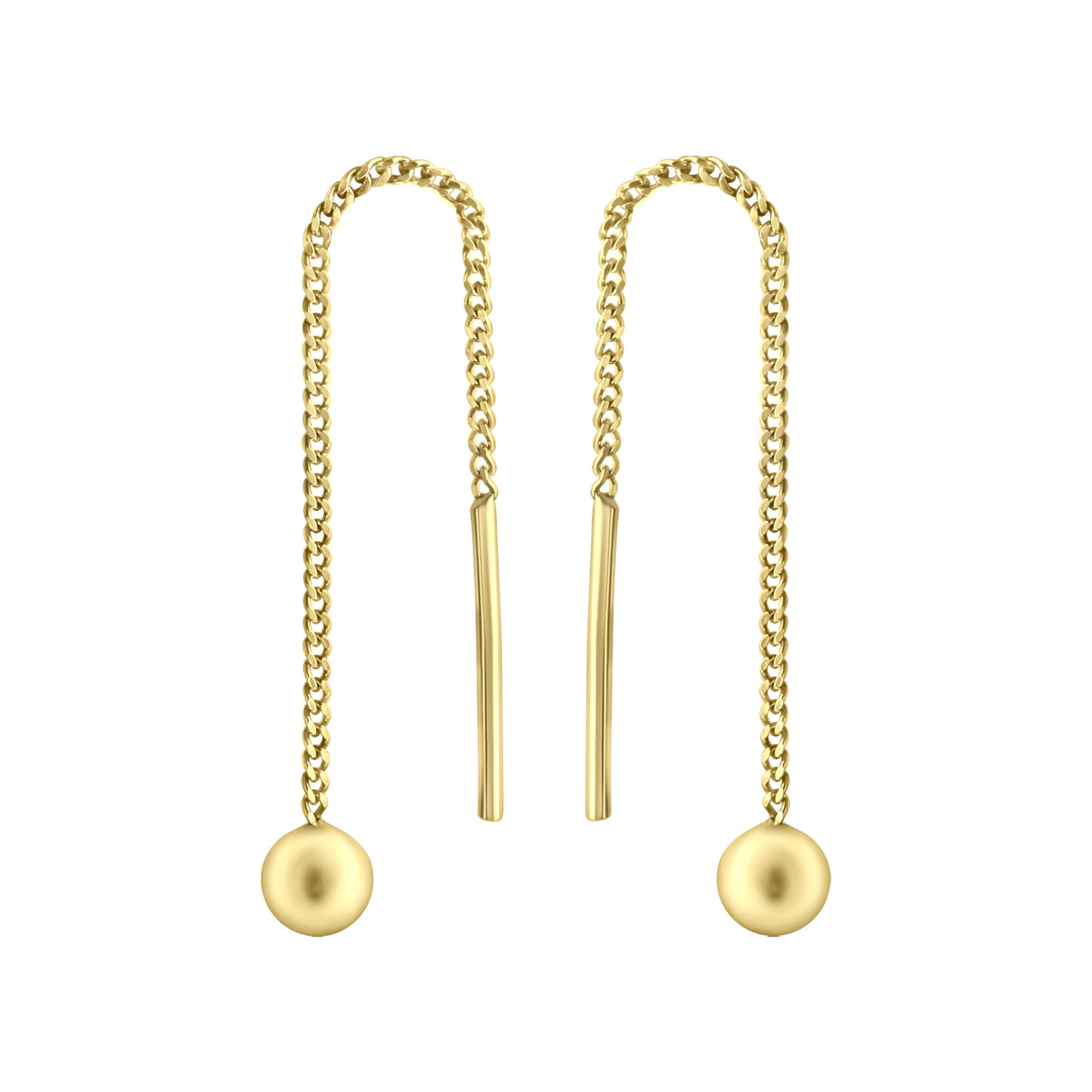 Durchzieh-Ohrringe 333/- Gold 5,5cm