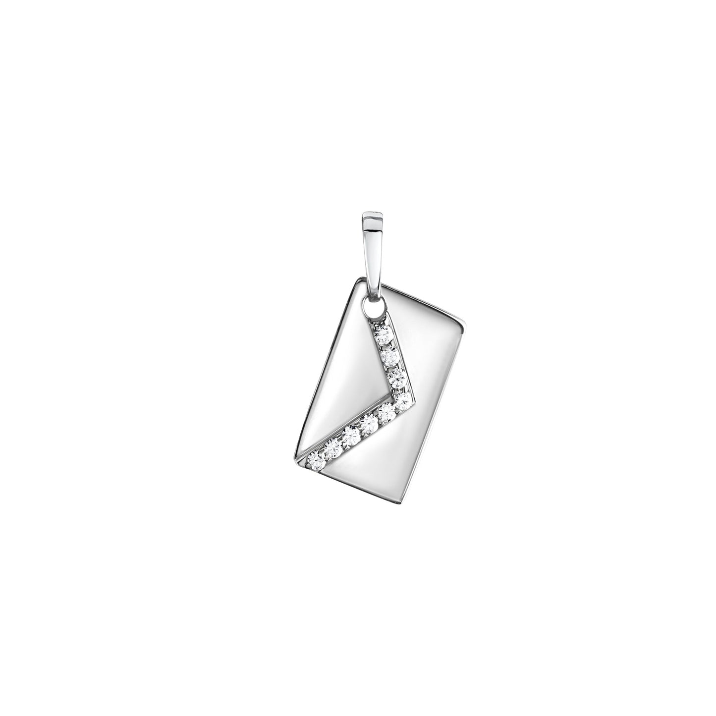 Anhänger 925/- Sterling Silber rhodiniert 2,1cm Zirkonia