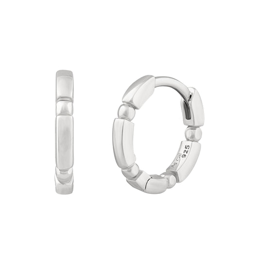 cai Creolen 925/- Sterling Silber rhodiniert 1,0cm ohne Stein