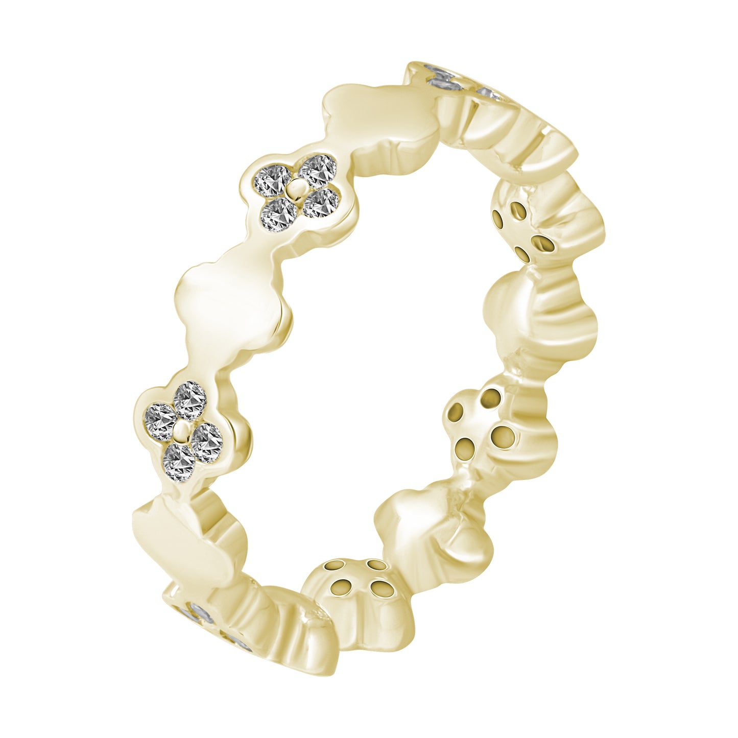 cai Ring 925/- Sterling Silber vergoldet Zirkonia