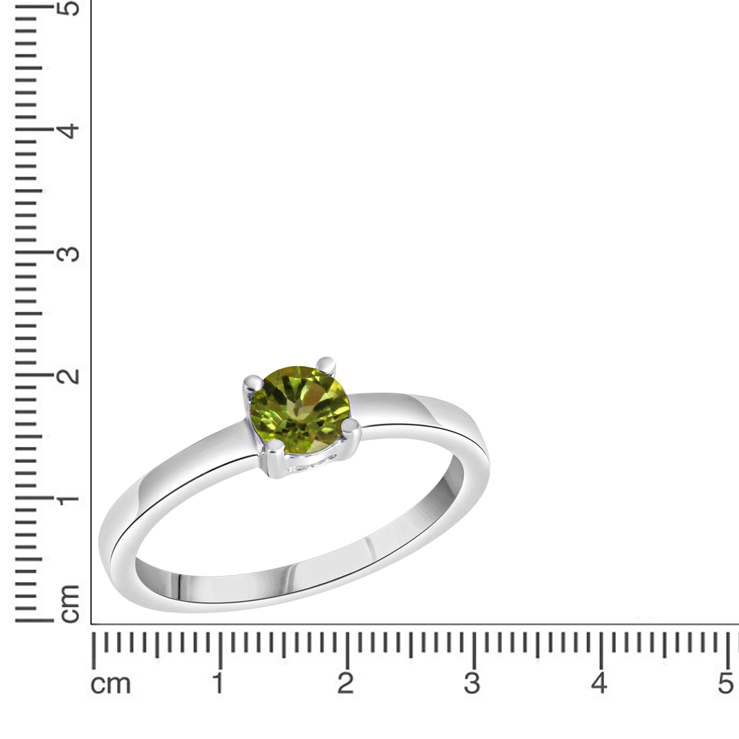 Ring 925/- Sterling Silber rhodiniert Peridot