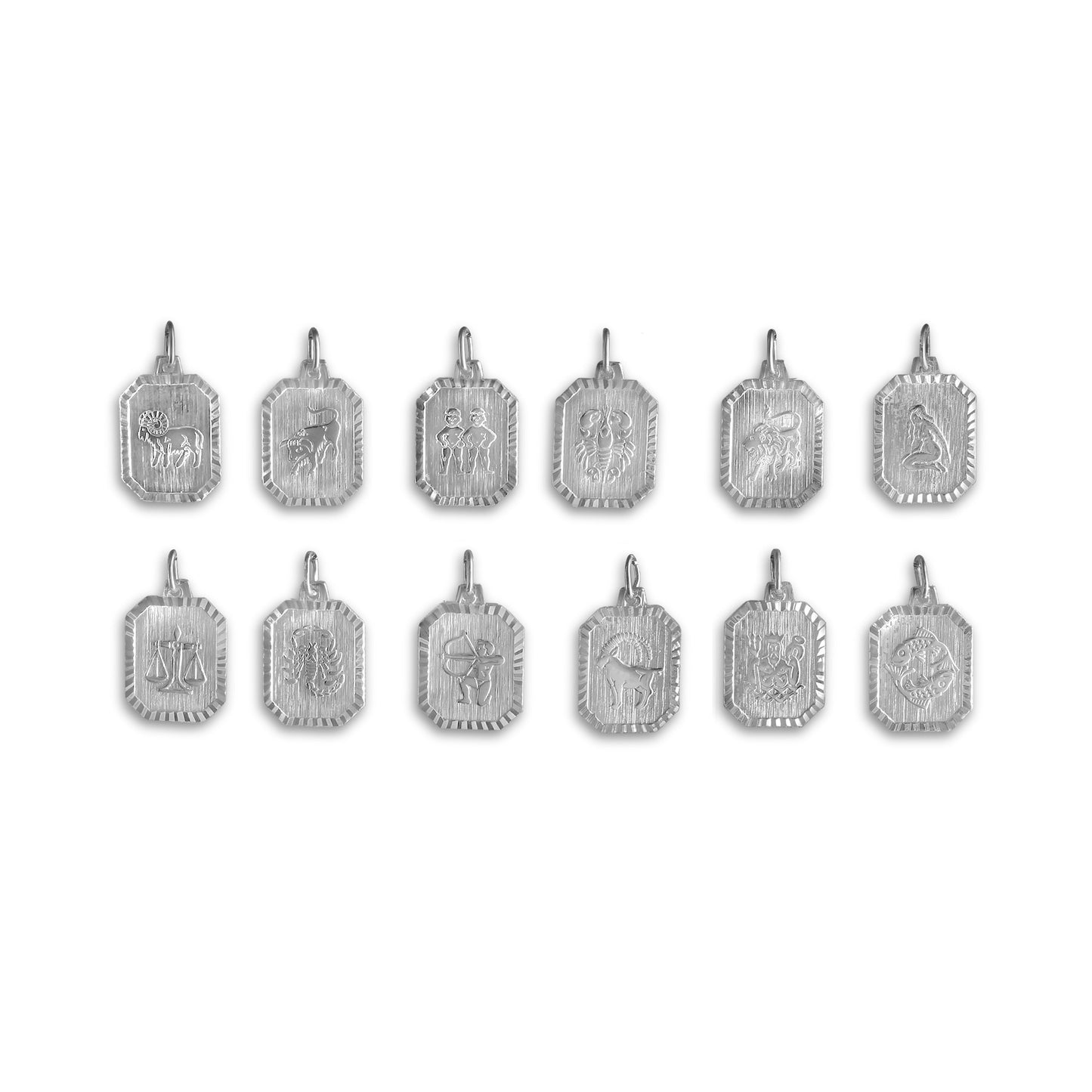 Anhänger Sternzeichen Fische 925/- Sterling Silber rhodiniert 2,2cm