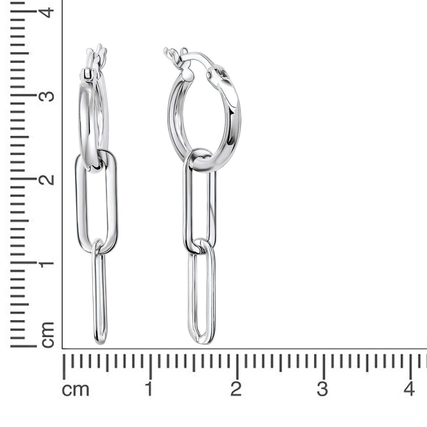 Creolen 925/- Sterling Silber rhodiniert 3,6cm