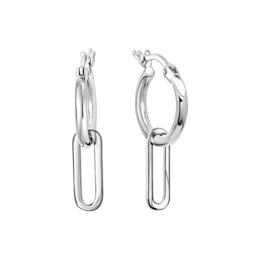 Creolen 925/- Sterling Silber rhodiniert 2,4cm