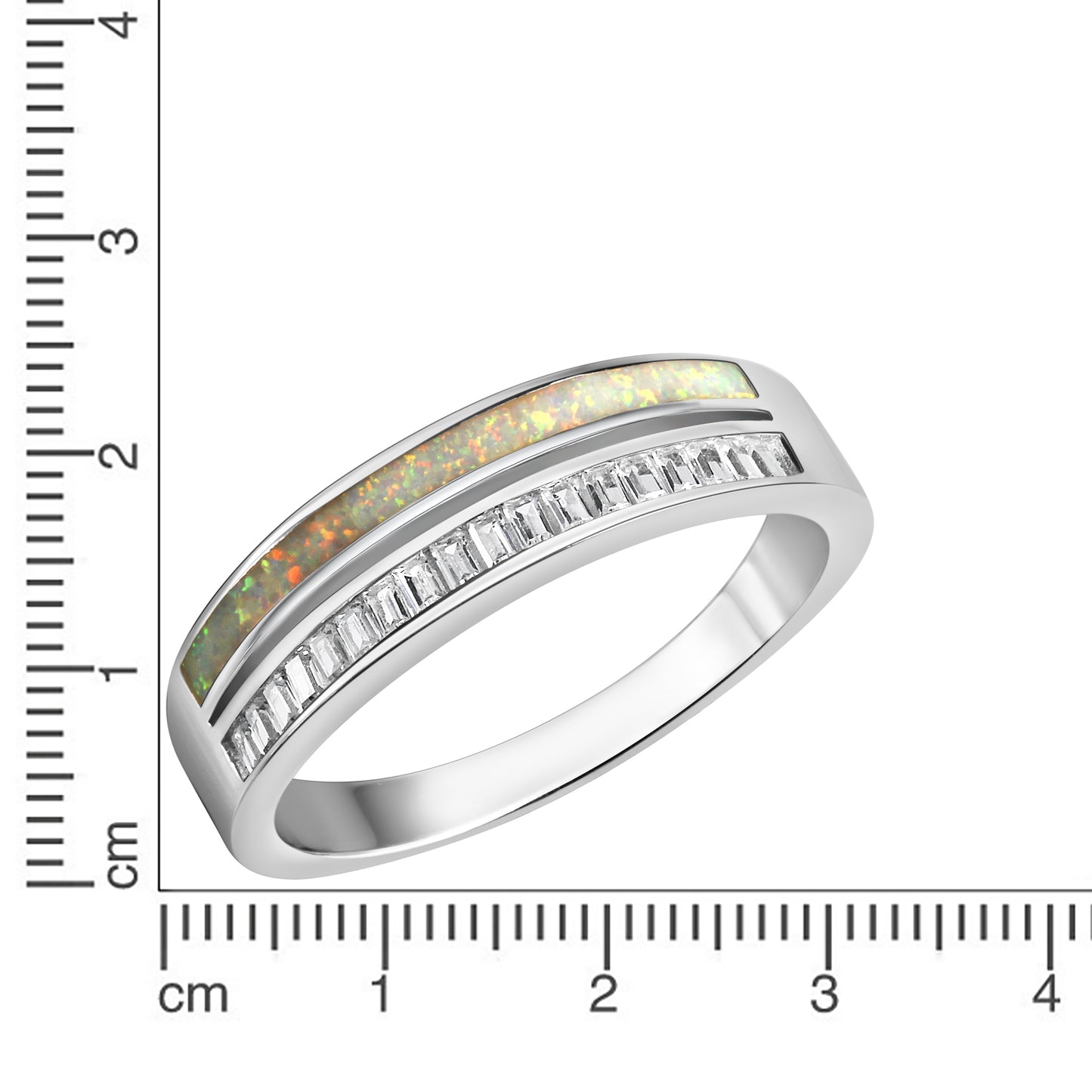 Ring 925/- Sterling Silber rhodiniert Zirkonia