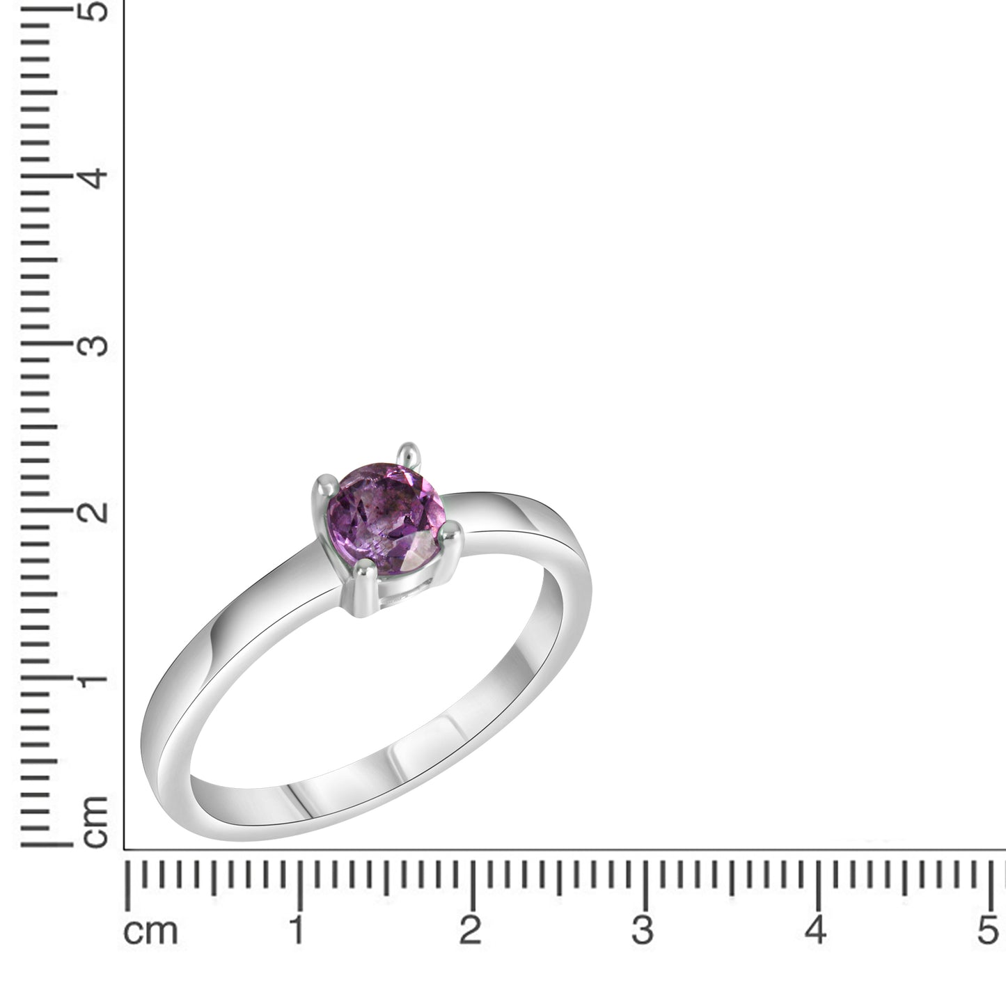 Ring 925/- Sterling Silber rhodiniert Amethyst