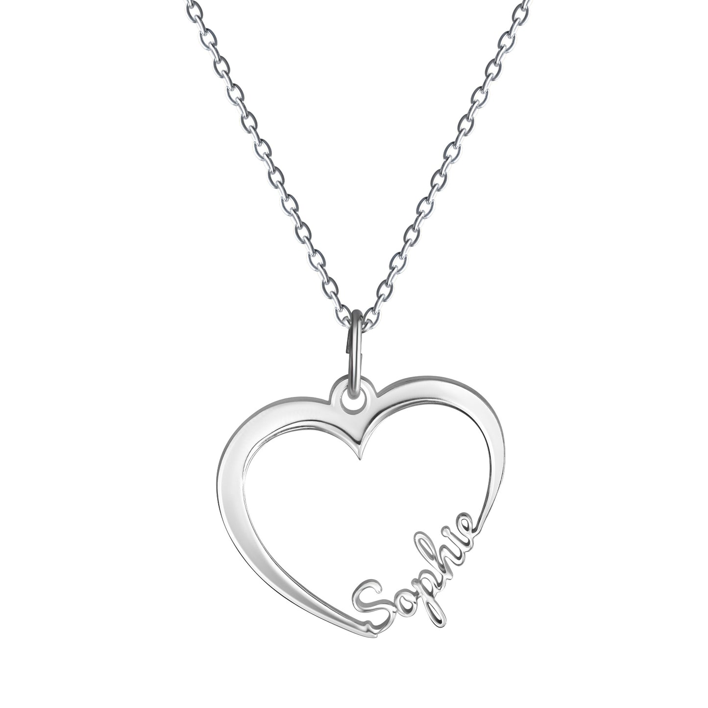 Anhänger mit Kette Ankerkette 925/- Sterling Silber rhodiniert 45,0cm