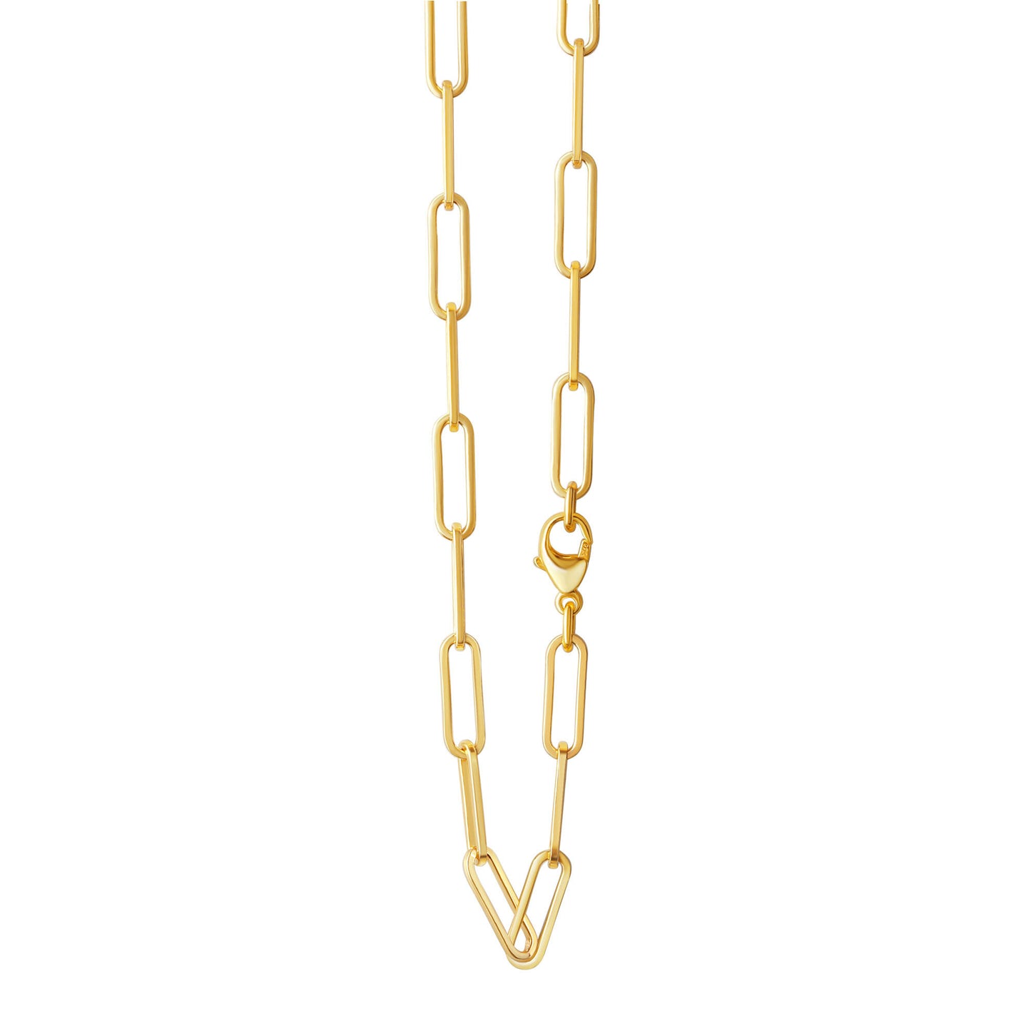Collier Gliederkette 925/- Sterling Silber vergoldet 45cm