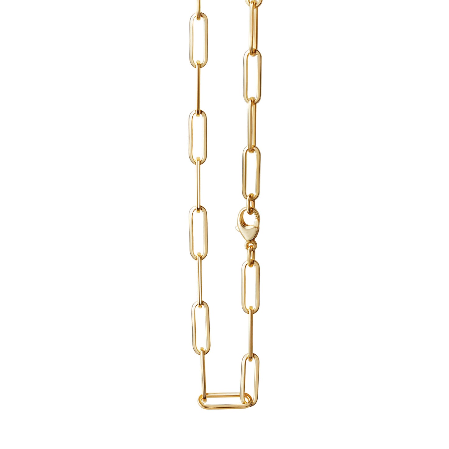 Collier Gliederkette 925/- Sterling Silber vergoldet 45cm