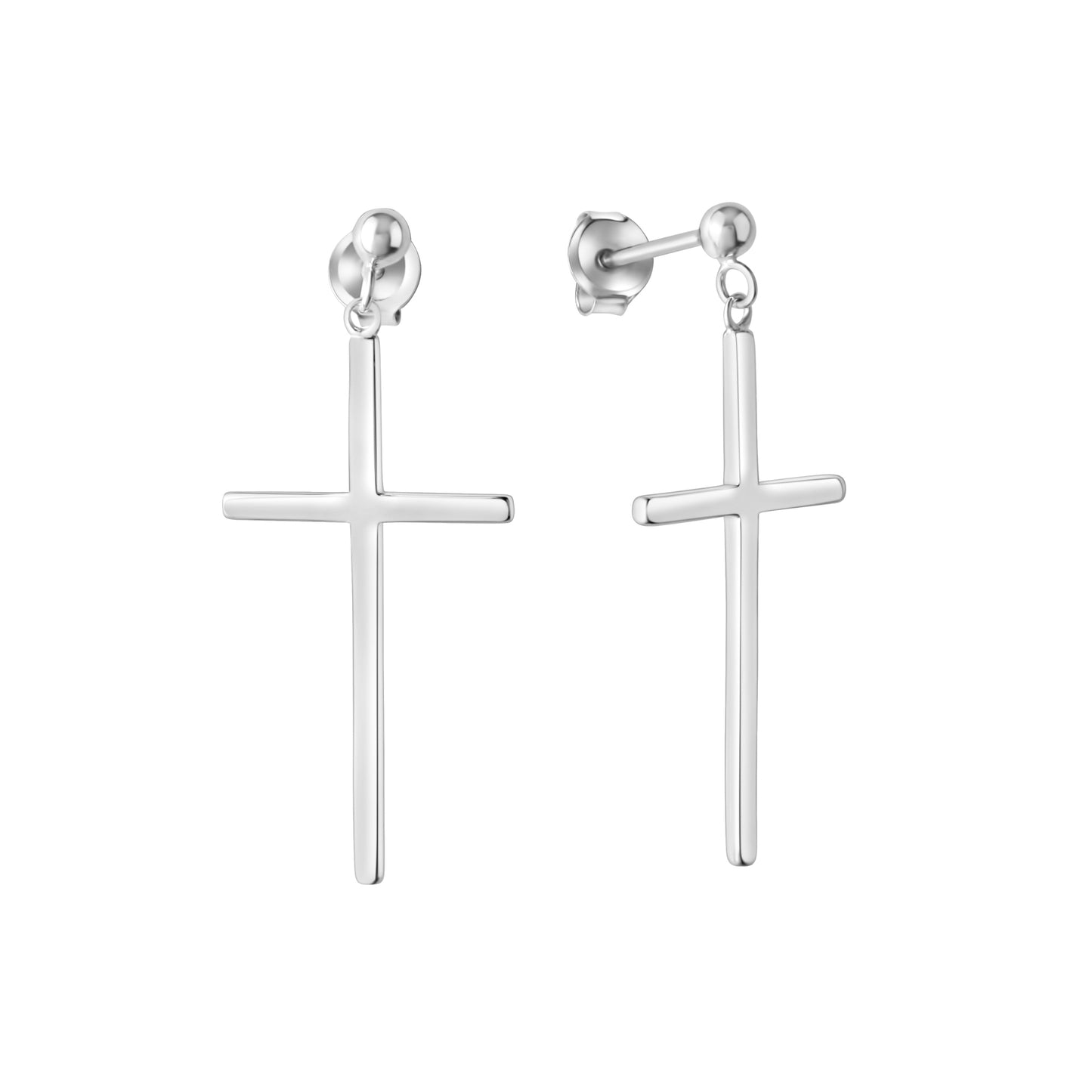 Ohrringe 925/- Sterling Silber rhodiniert 3,5cm ohne