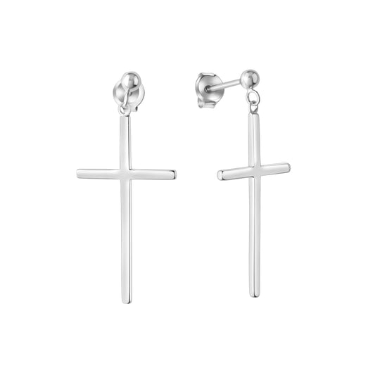 Ohrringe 925/- Sterling Silber rhodiniert 3,5cm ohne