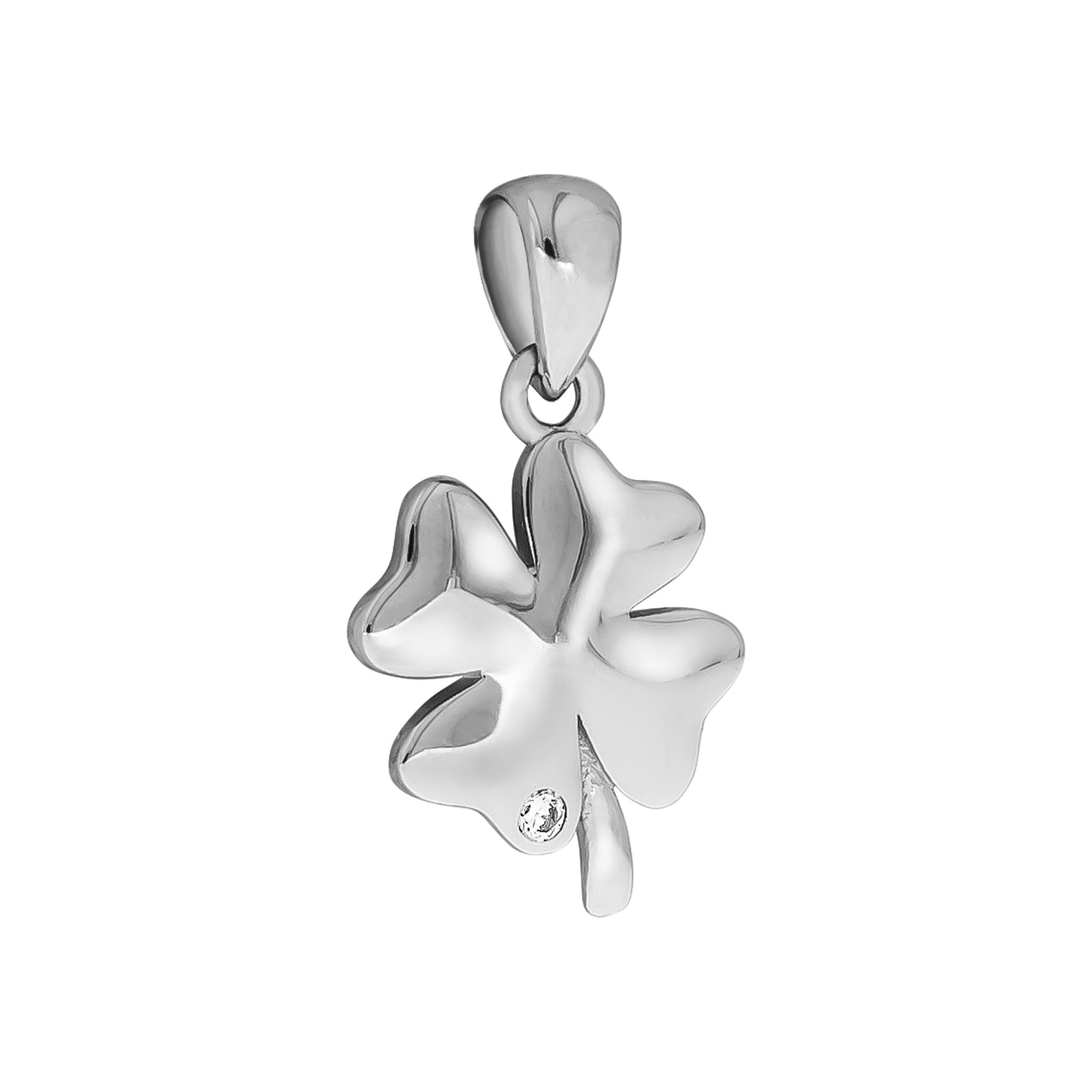 Anhänger 925/- Sterling Silber rhodiniert 2,1cm Zirkonia