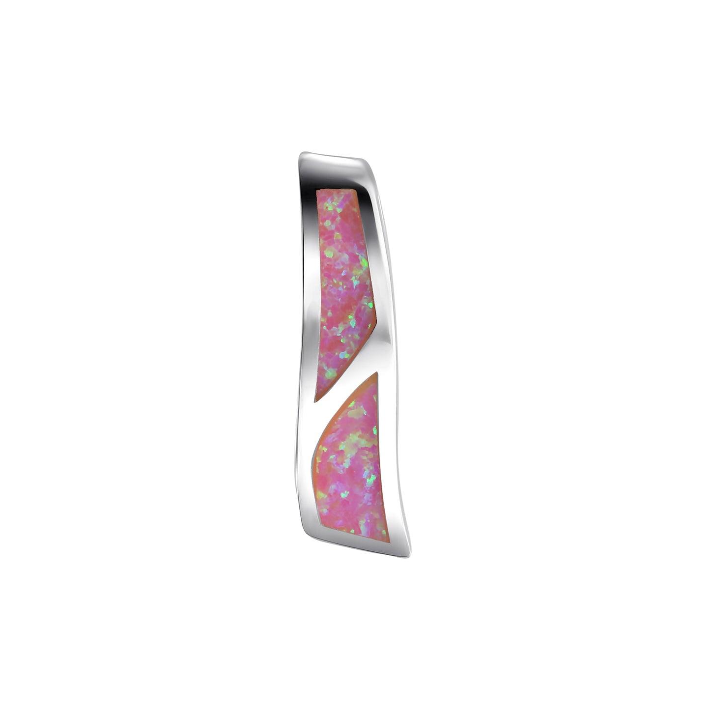 Anhänger 925/- Sterling Silber rhodiniert 2,4cm synth.Opal