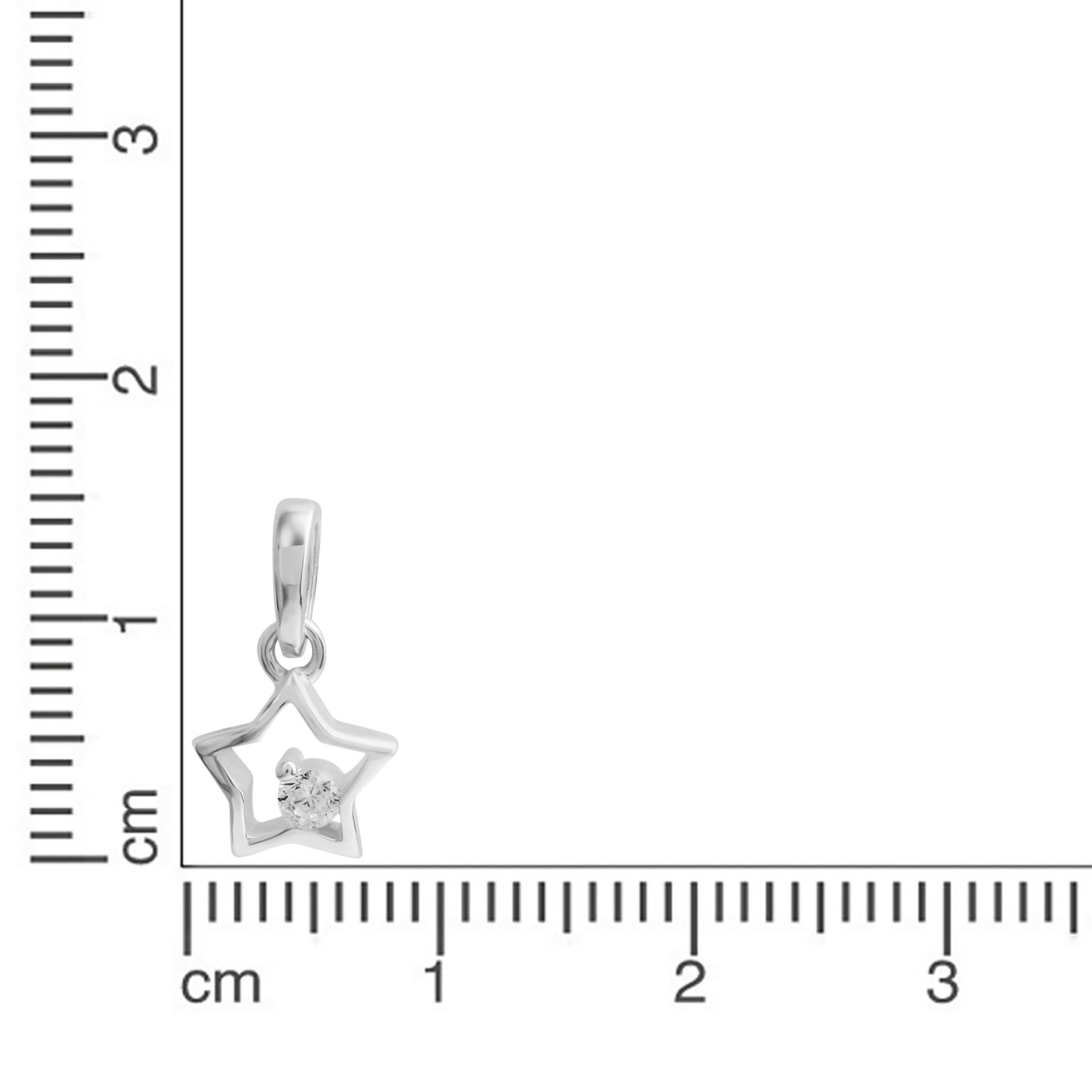 Anhänger 925/- Sterling Silber 1,4cm Zirkonia