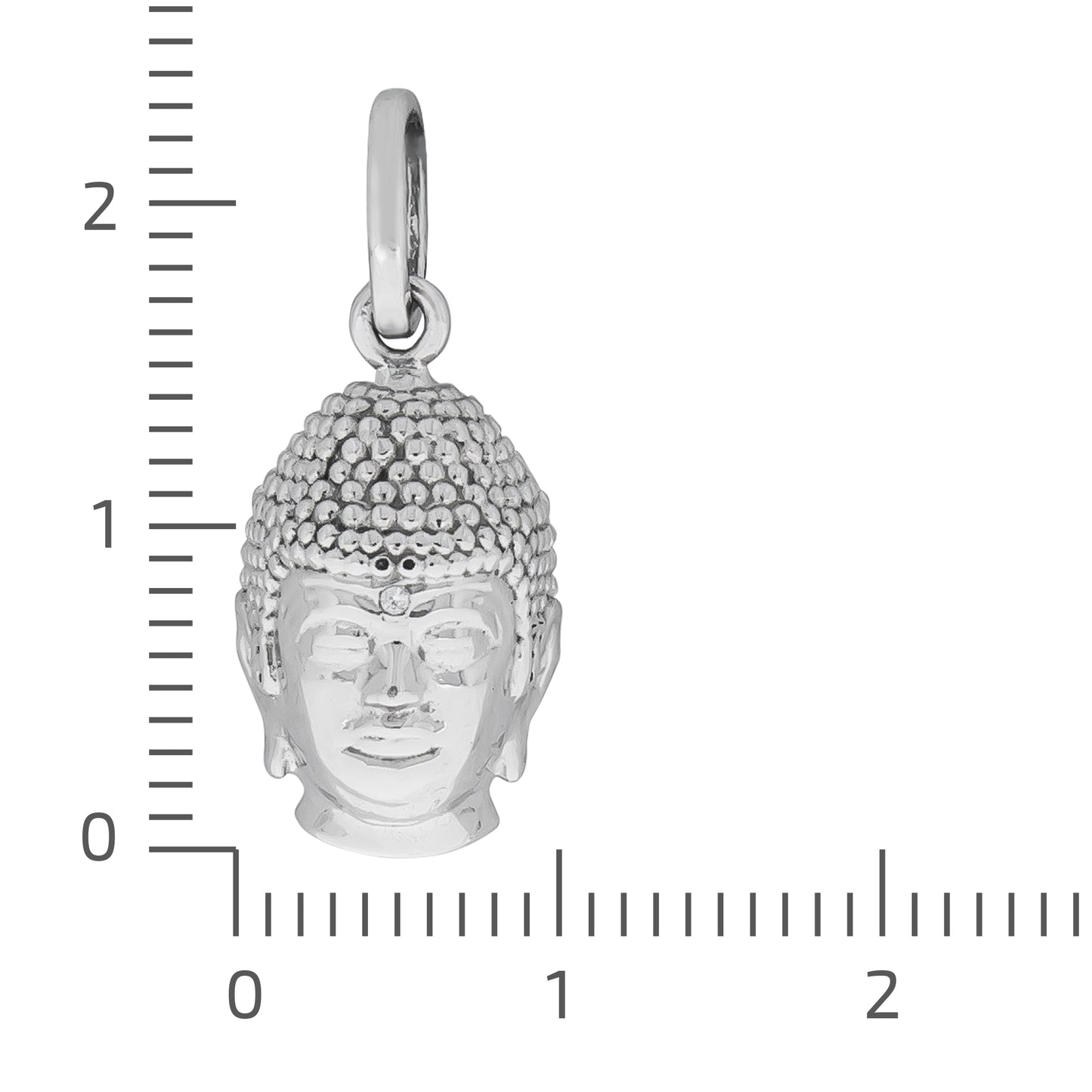 Anhänger 925/- Sterling Silber rhodiniert 2,3cm Zirkonia