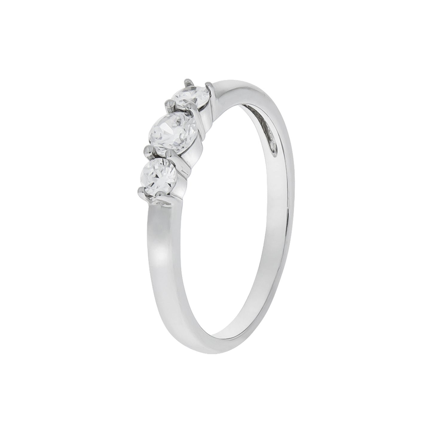 Ring 925/- Sterling Silber rhodiniert Zirkonia