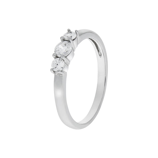 Ring 925/- Sterling Silber rhodiniert Zirkonia
