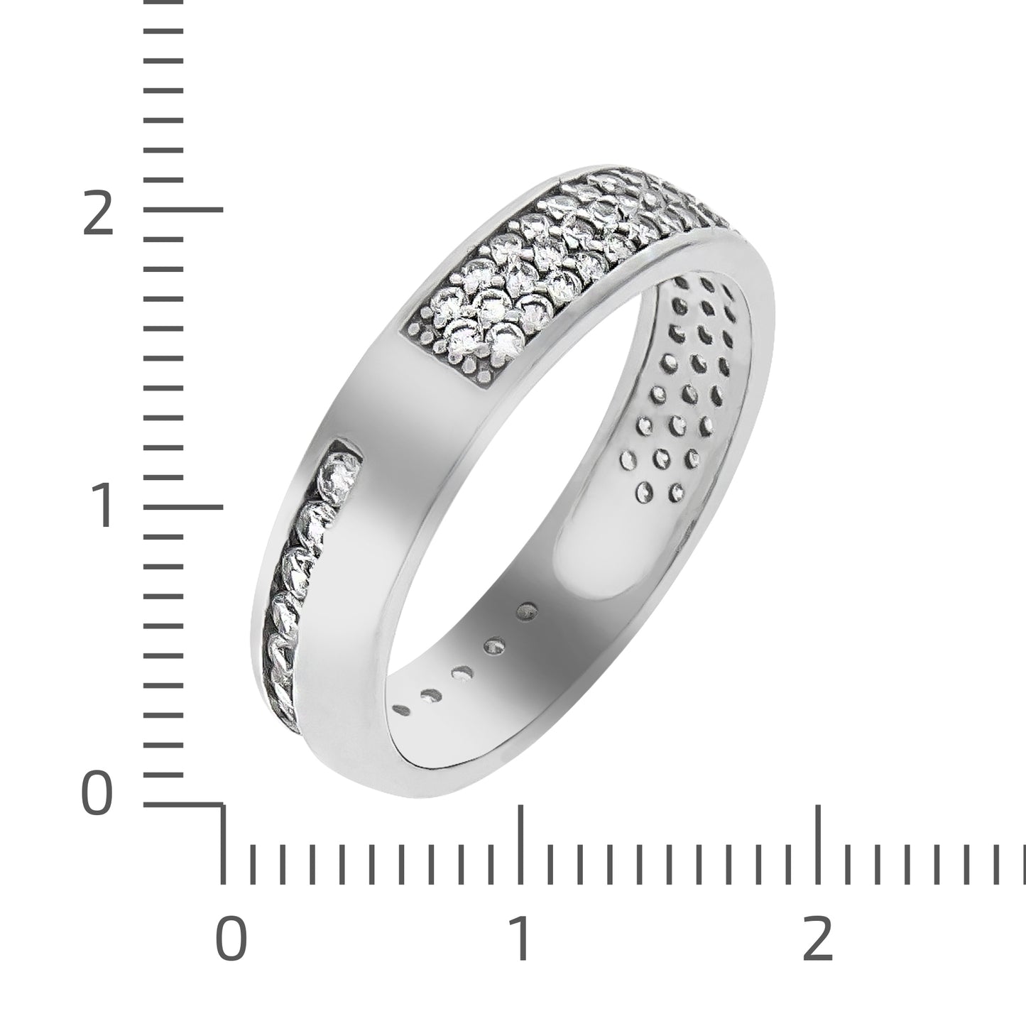 Ring 925/- Sterling Silber rhodiniert Zirkonia