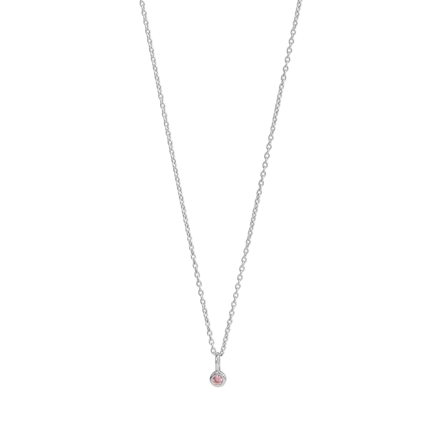 Anhänger mit Kette Ankerkette 925/- Sterling Silber rhodiniert 38,0cm Zirkonia
