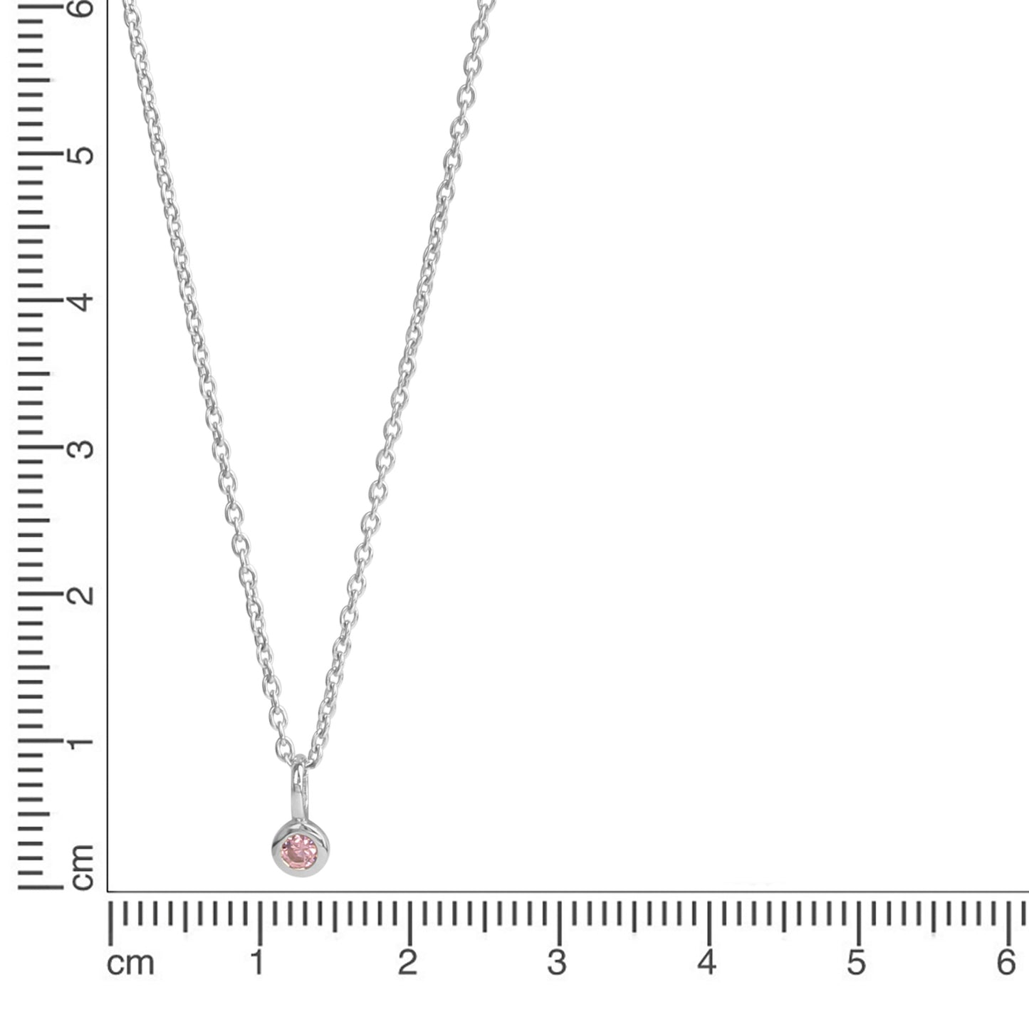 Anhänger mit Kette Ankerkette 925/- Sterling Silber rhodiniert 38,0cm Zirkonia