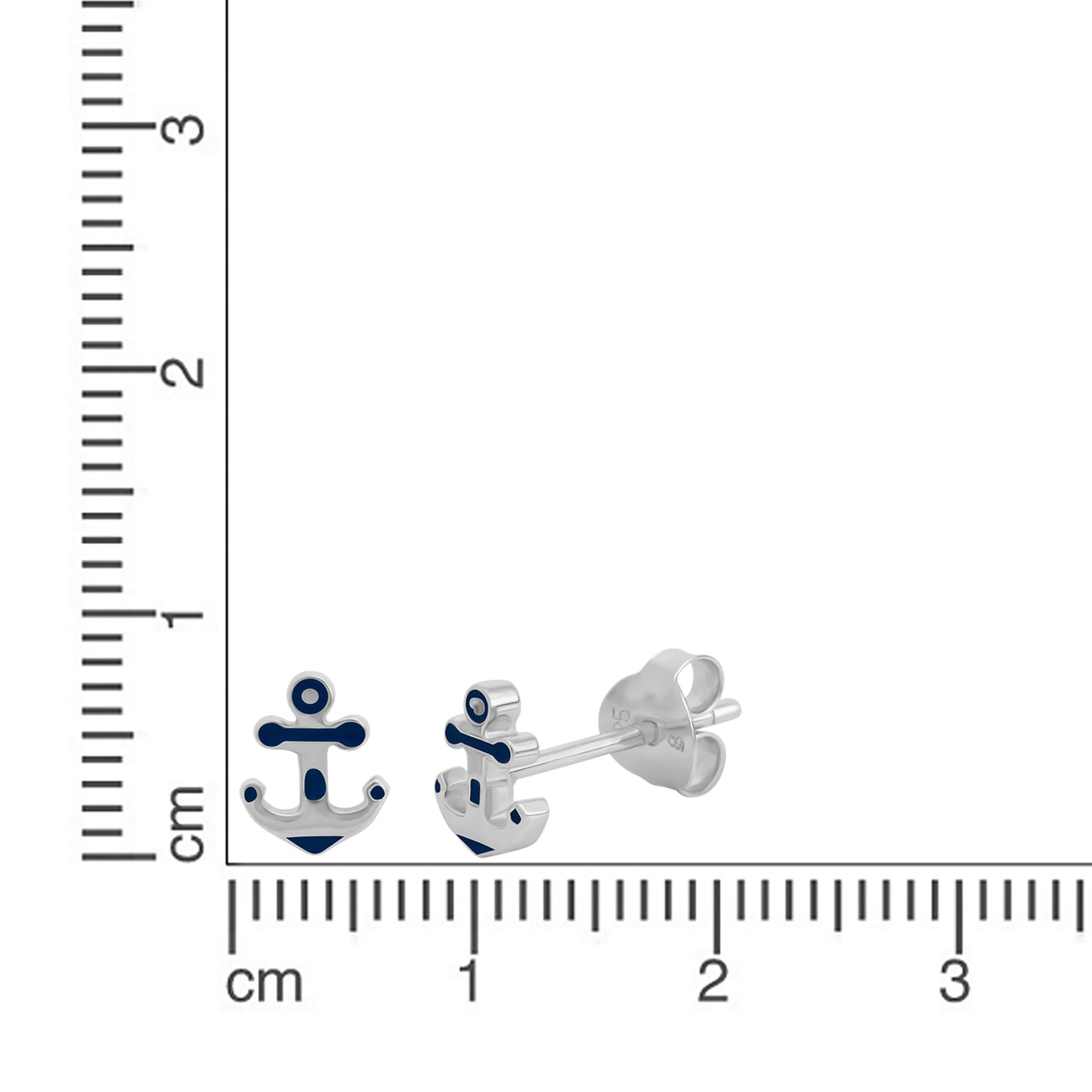 Ohrstecker 925/- Sterling Silber rhodiniert 0,7cm