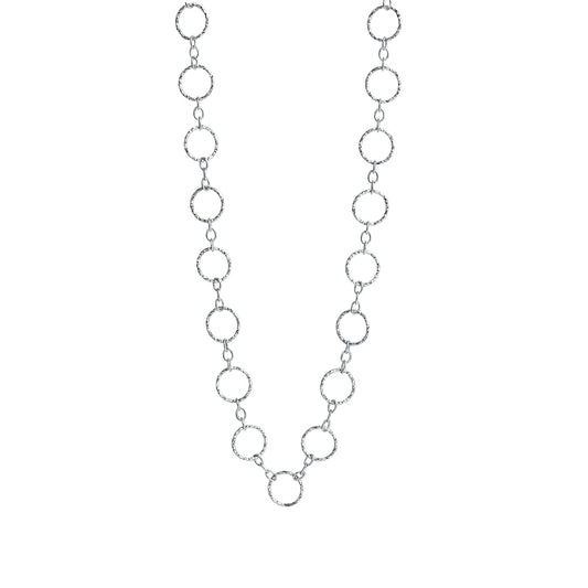 Collier Fantasiekette 925/- Sterling Silber rhodiniert 43,0cm