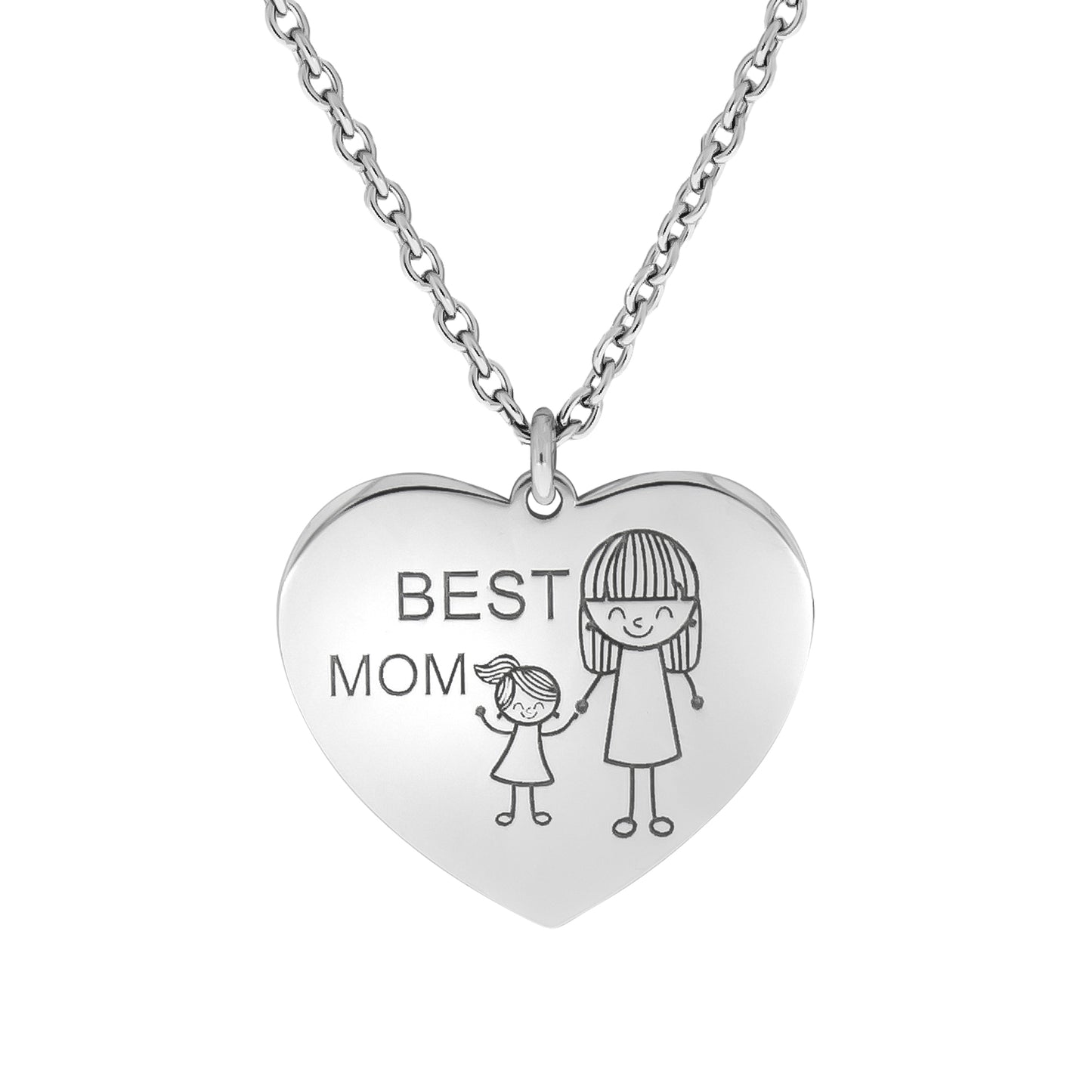 Anhänger mit Kette Ankerkette 925/- Sterling Silber rhodiniert 45,0cm
