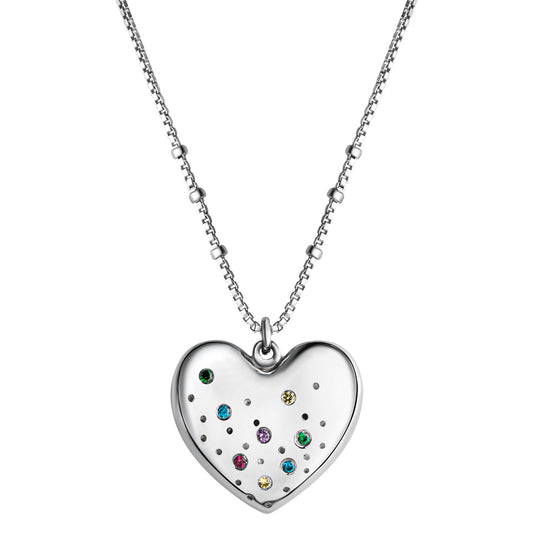 Anhänger mit Kette Venezianerkette 925/- Sterling Silber rhodiniert 45,0cm Zirkonia