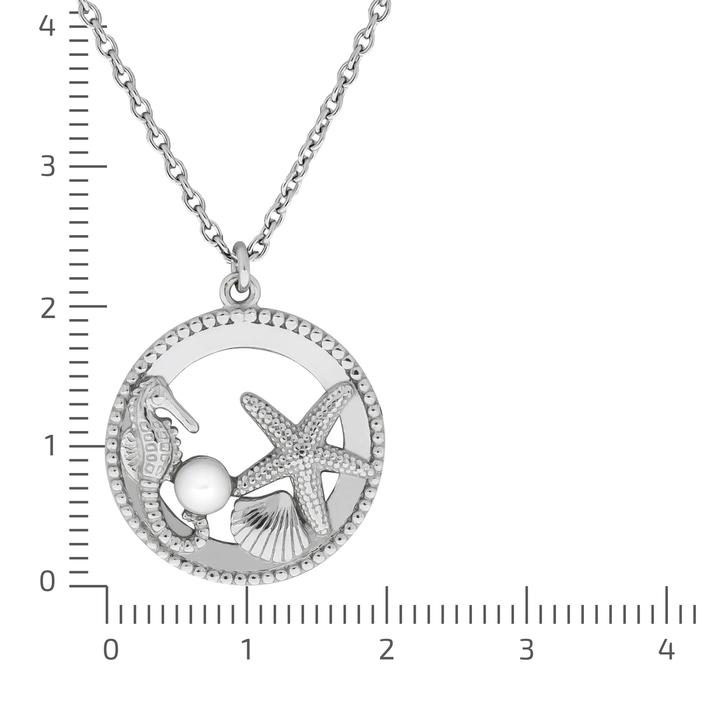 Anhänger mit Kette Ankerkette 925/- Sterling Silber rhodiniert 45,0cm