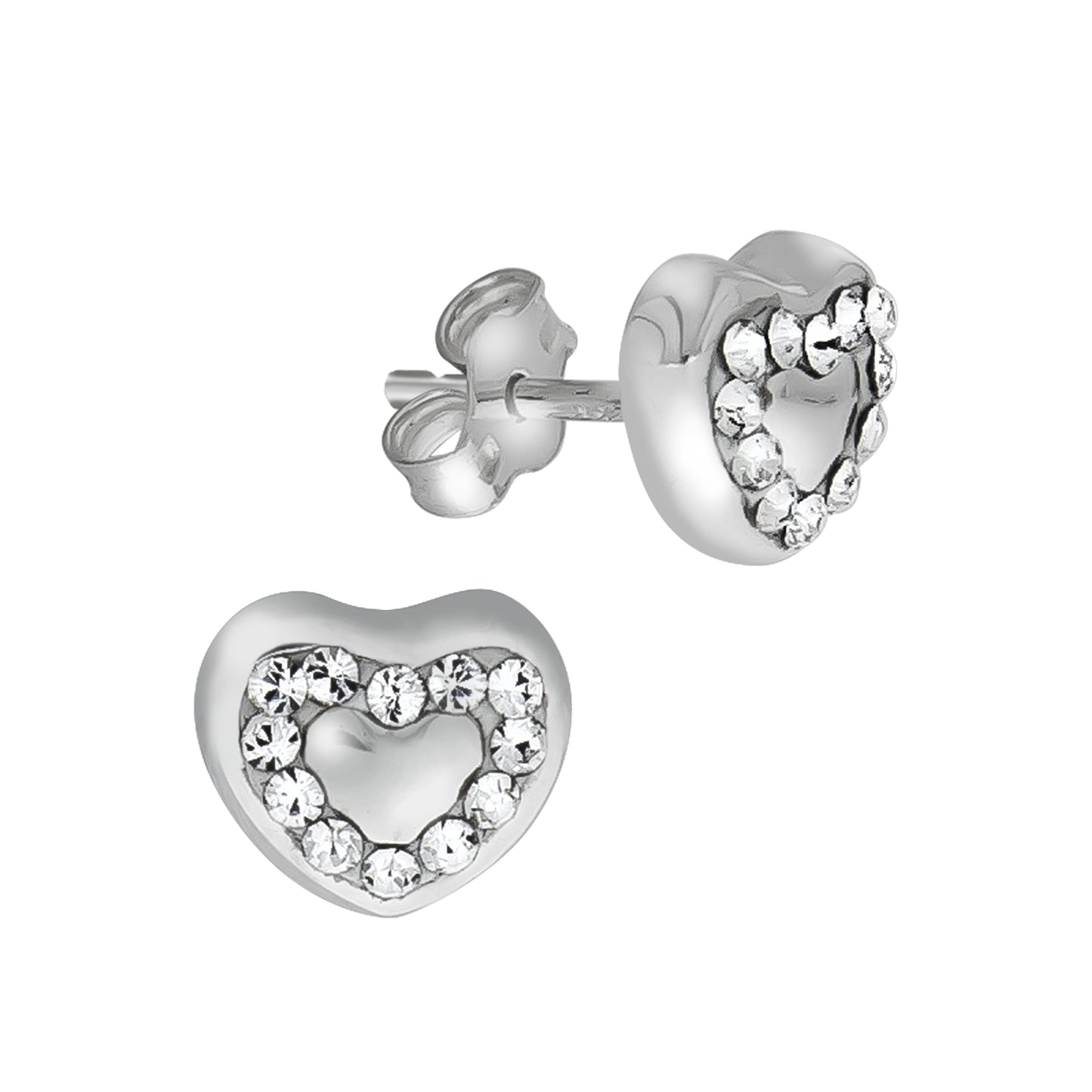Ohrstecker 925/- Sterling Silber 0,7cm Kristall