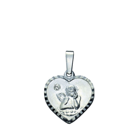 Anhänger 925/- Sterling Silber rhodiniert 1,8cm Kristall