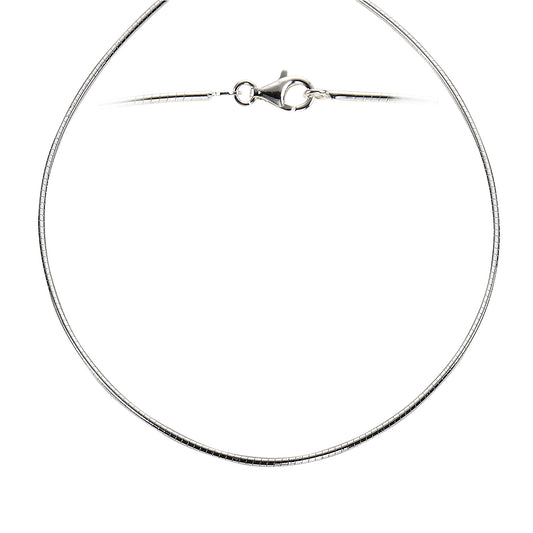 Collier Omegareifen/Kette 925/- Sterling Silber 42cm