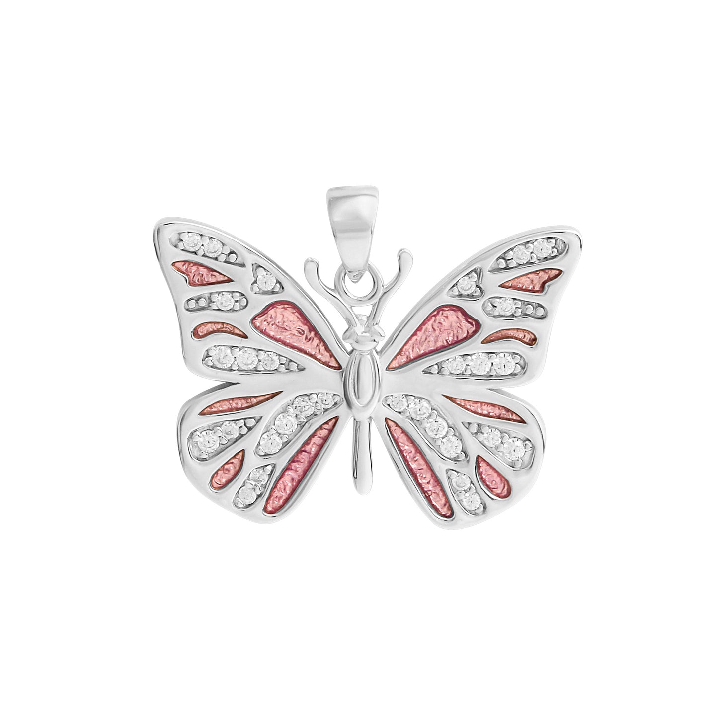 Anhänger 925/- Sterling Silber rhodiniert 1,9cm Zirkonia