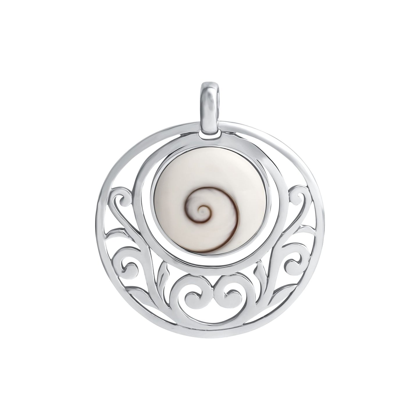 Anhänger 925/- Sterling Silber rhodiniert 3,6cm Muschel